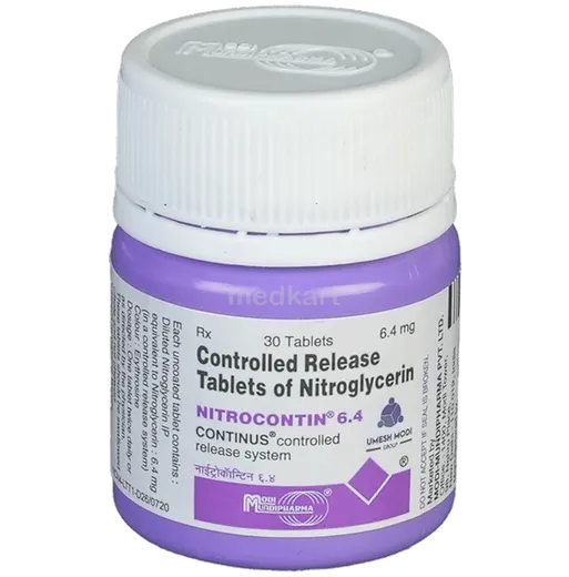 nitrocontin 6.4mg tablet 30's